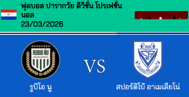 วิเคราะห์บอล ปารากวัย ปรีเมร่า 2026 รูบิโอ นู VS อเมเลียโน่
